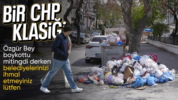 Çankaya'da belediye işçileri, iş yavaşlatarak çöpleri toplamadı