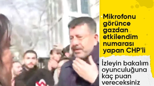 CHP'li vekil Veli Ağbaba'nın biber gazı numarası