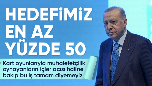Cumhurbaşkanı Erdoğan'dan Adana'da net mesaj: Hedefimiz yüzde 51