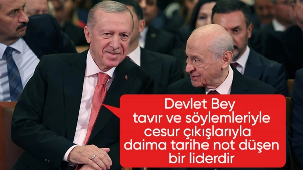 Cumhurbaşkanı Erdoğan'dan Devlet Bahçeli'ye: Tarihe not düşen bir lider