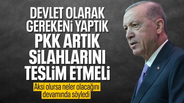 Cumhurbaşkanı Erdoğan'dan 'Terörsüz Türkiye' süreci değerlendirmesi