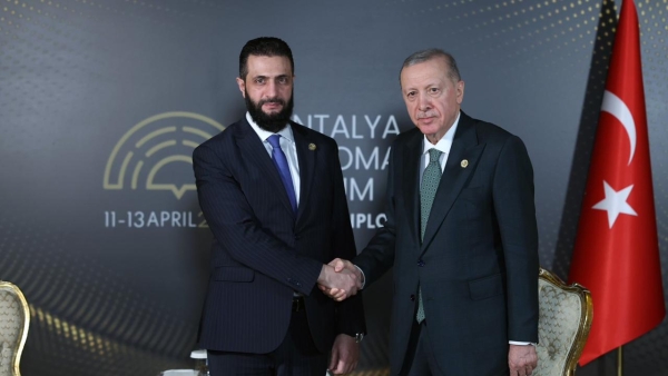 Cumhurbaşkanı Erdoğan, Şara ile görüştü