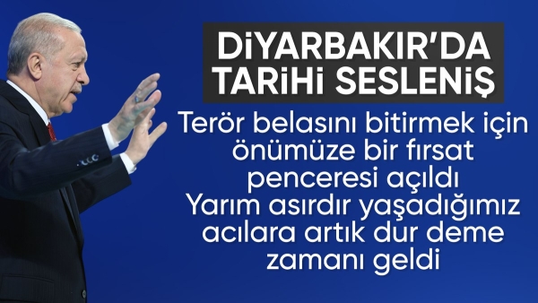 Cumhurbaşkanı Erdoğan:Terör belasını bitirmek için önümüze bir fırsat penceresi açıldı