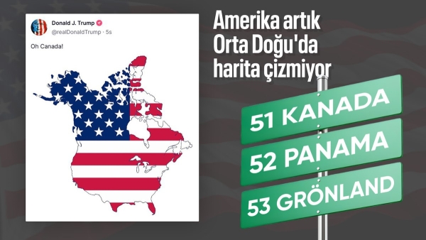 Donald Trump gözünü Kanada'ya dikti: ABD'ye ait olduğunu iddia eden haritayı paylaştı