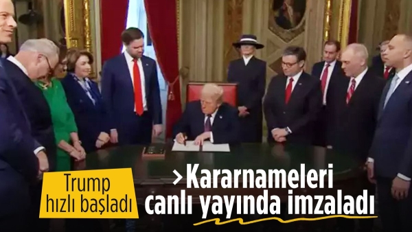 Donald Trump ilk kararnamelerini canlı yayında imzaladı