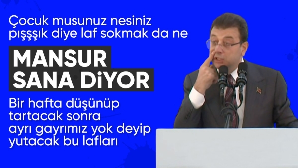 Ekrem İmamoğlu'ndan üstü kapalı gönderme: Ekrem'in yerine ben geçerim diyenlere 'pışık' derim
