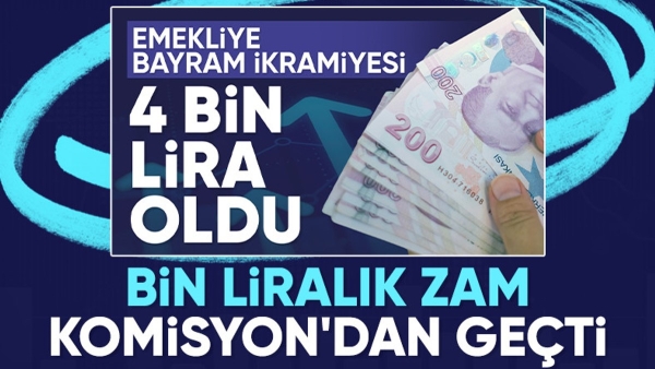 Emekli ikramiyelerinin 4 bin lira olmasını içeren madde, Komisyon'dan geçti