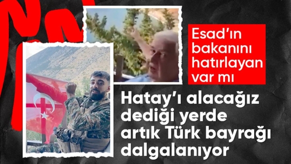 Esad rejiminin eski Dışişleri Bakanı Hatay'ı işaret etmişti: SMO mensubundan Türk bayraklı mesaj