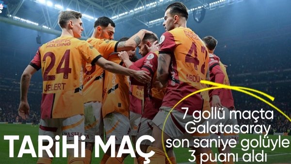 Galatasaray, Trabzonspor'u son dakika golüyle devirdi