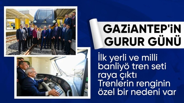 Gaziray'da kullanılacak ilk milli banliyö tren seti raylara çıktı