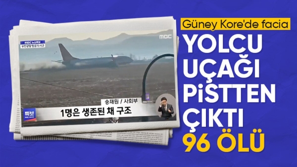 Güney Kore'de uçak kazası: 96 ölü