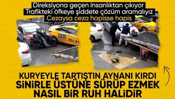 İstanbul'da aynasını kıran kuryeyi aracıyla ezdi