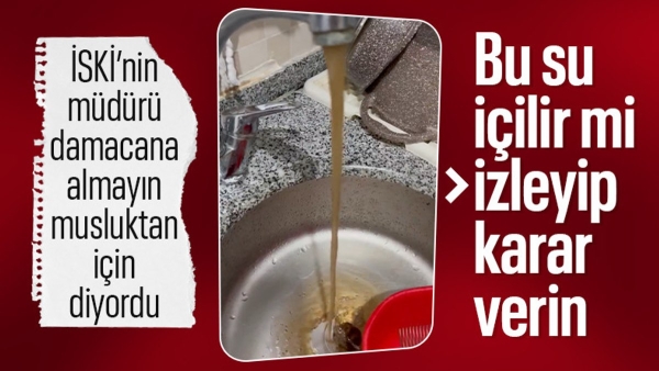 İstanbul'un Fatih ilçesinde musluklardan çamurlu su akıyor