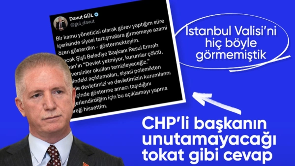 İstanbul Valisi Gül'den, Şişli Belediye Başkanı'na tepki