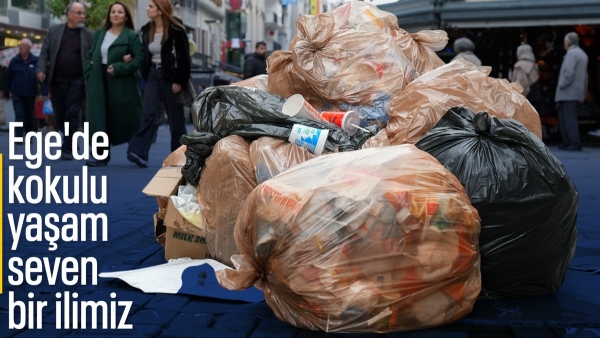 İzmir'de işçiler iş bıraktı, Kordon'da çöp dağları oluştu