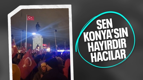Konya'da Ekrem İmamoğlu'nun gözaltına alınması protesto edildi