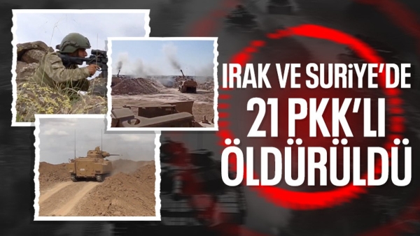 SON DAKİKA! MSB: 21 PKK'lı terörist etkisiz hale getirildi