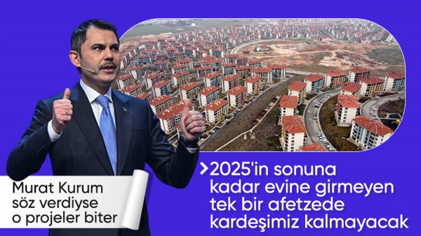 Murat Kurum: 2025'in sonunda evine girmeyen tek bir afetzede kalmayacak