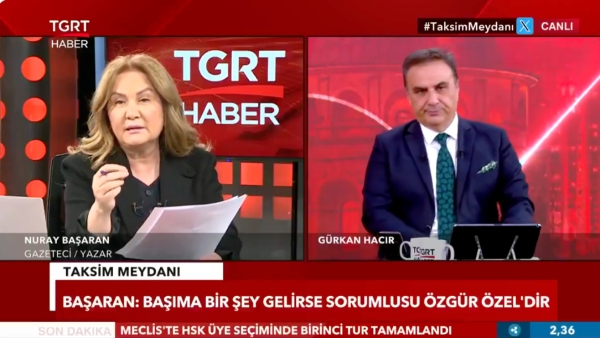 Nuray Başaran: Başıma bir şey gelirse, sorumlusu Özgür Özel'dir
