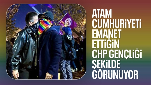 Özgür Özel'in teminat verdiği LGBT'liler, Saraçhane'de dudak dudağa