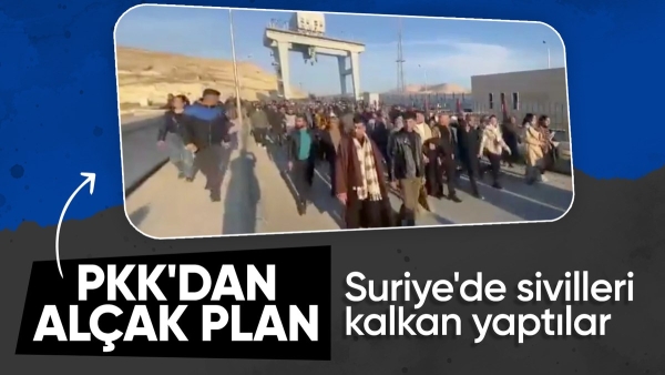 PKK/YPG terör örgütü Suriye'de yine sivilleri kalkan yapmaya çalışıyor