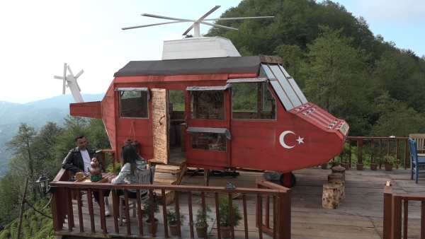 Rizeli'nin dağ başına yaptığı 'Lazkopter' ilgi odağı oldu