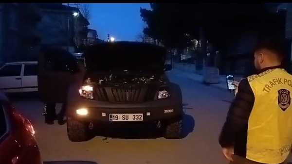 Sahte siren kullanan sürücüye ceza yağdı