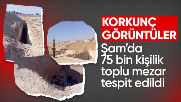 Şam yakınlarında 75 bin kişilik toplu mezar bulundu