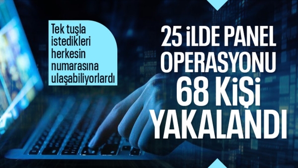Siber suçlar polisinden 25 ilde 'panel' operasyonu: 68 gözaltı