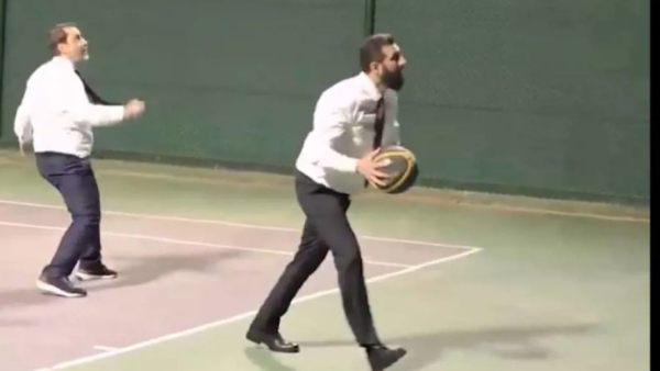 Suriye lideri Ahmed Şara, Hasan Şeybani ile basketbol oynadı