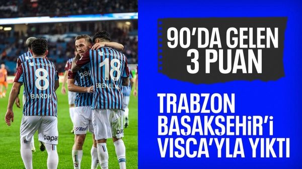 Trabzonspor, Edin Visca'nın son dakika golüyle kazandı
