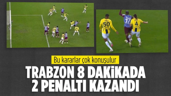 Trabzonspor, Fenerbahçe karşısında VAR uyarısıyla penaltılar kazandı