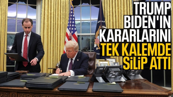 Trump, Biden'ın politikalarını geçersiz kılan birçok kararname imzaladı