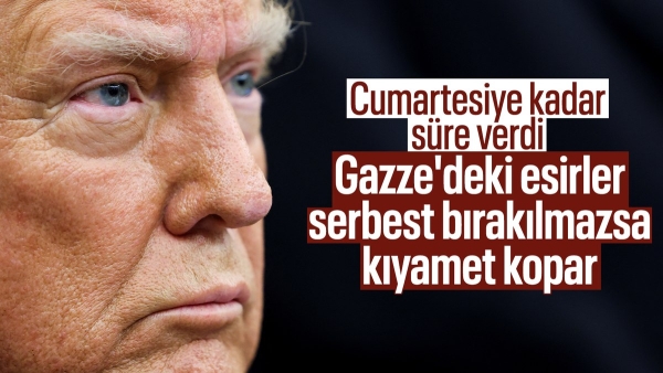 Trump'tan Gazze açıklaması: Rehineler iade edilmezse ateşkesi iptal edeceğim