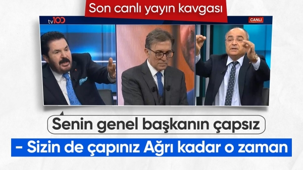 tv100 canlı yayınında 'çapsız' tartışması