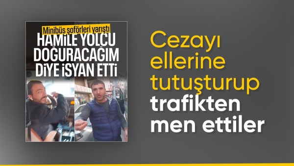 Ümraniye’de iki minibüs şoförü yarıştı, hamile yolcu 