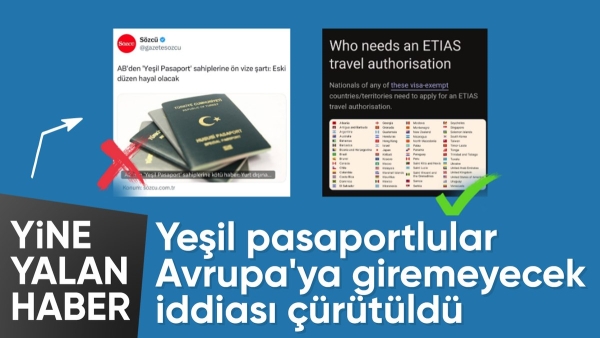 Yeşil ve gri pasaporta Avrupa'da kısıtlama iddiaları yalanlandı