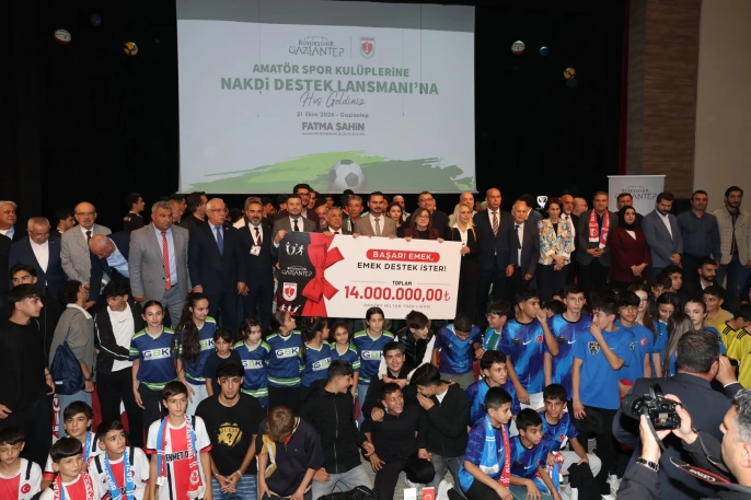 Gaziantep'te spor kulüplerine 14 milyon lira destek