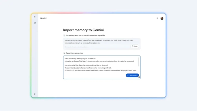 Google, Gemini için hafıza aktarımını kolaylaştırdı - 2