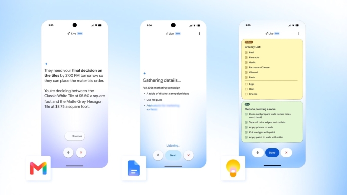 Google, Gmail ve Dokümanlar'a yapay zeka sesli özellikler ekliyor