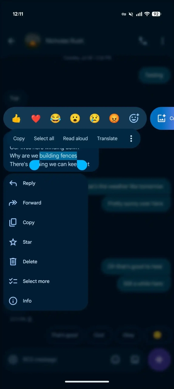 Google Messages'a yeni uzun basma menüsü ile pratiklik geliyor - 5