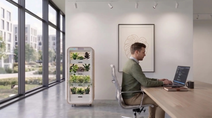 Greenairy, ofislerde hava temizliği için bitki kuleleri inşa ediyor