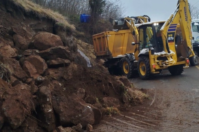 Kar erimesi Ordu'da heyelanları tetikledi, ekipler seferber oldu