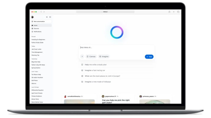 Meta'dan Mac'e yapay zeka uygulaması - 1