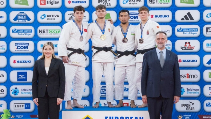 Milli judocu Demirel, Slovenya'da gümüş madalyanın sahibi oldu