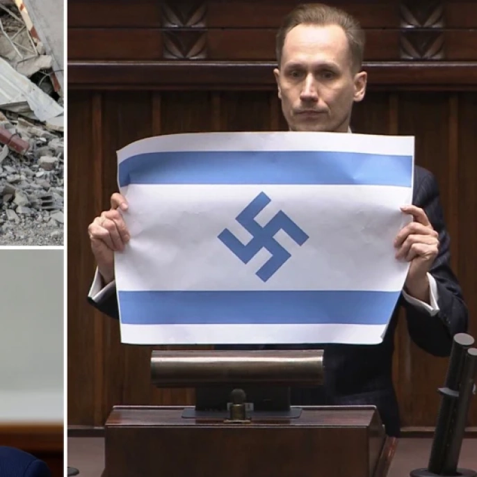 Polonya Milletvekili, Mecliste İsrail Bayrağına Nazi Sembolü Ekleyip Soykırım Suçlamasında Bulundu: Tansiyon Yükseldi!