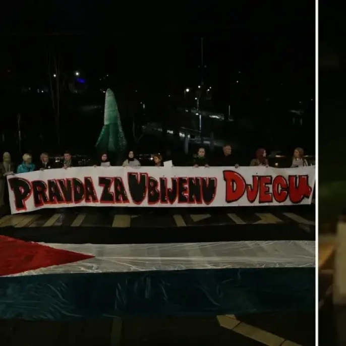 Saraybosna'da Gazze için yürek burkan anma: Kuşatma acıları yeniden canlandı