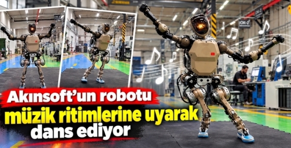 Akınsoft’un robotu müzik ritimlerine uyarak dans ediyor