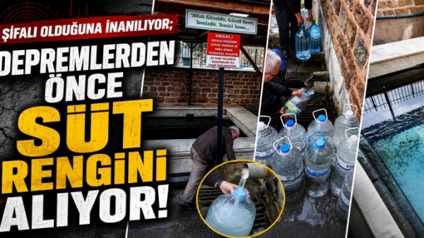 Depremlerden önce süt rengini alan su