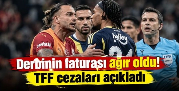 Derbinin faturası ağır oldu! TFF cezaları açıkladı